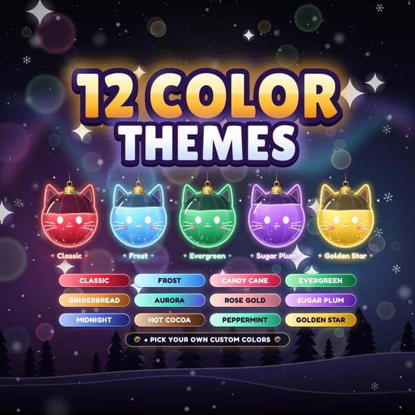 Christmas Liquid Goal Widget for StreamElements, Animated Sub Goal Overlay, Twitch Kick YouTube Follower Goal Bar, OBS Holiday - photo 3