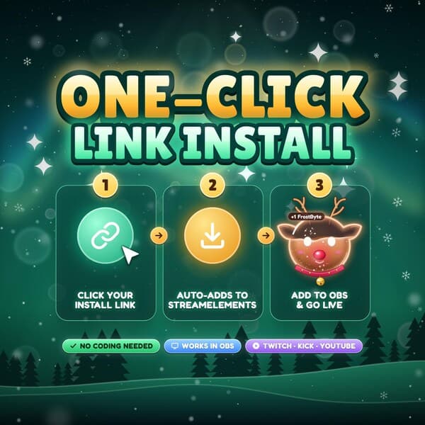 Christmas Liquid Goal Widget for StreamElements, Animated Sub Goal Overlay, Twitch Kick YouTube Follower Goal Bar, OBS Holiday - photo 8